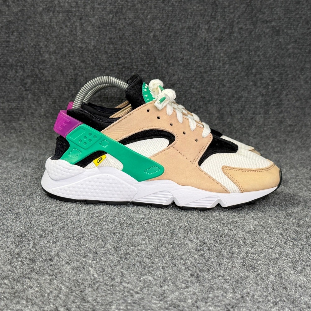 Nike Air Huarache Premium Moving Company Shoes Men's 8 Tan White Green Athletic